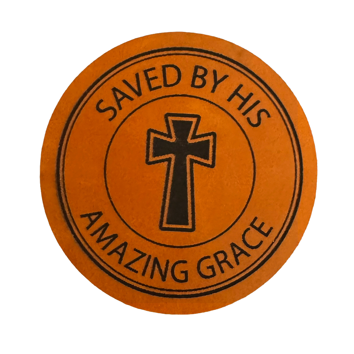 Saved By His Amazing Grace Patch Caramel HillTopHats