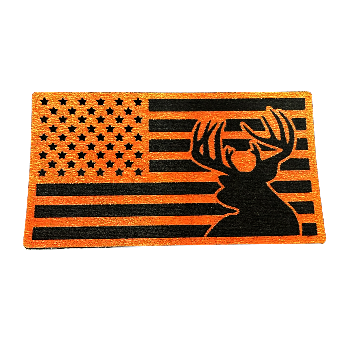 American Flag Buck Deer Leatherette Patch HillTopHats