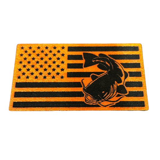American Flag Catfish Leatherette Patch HillTopHats