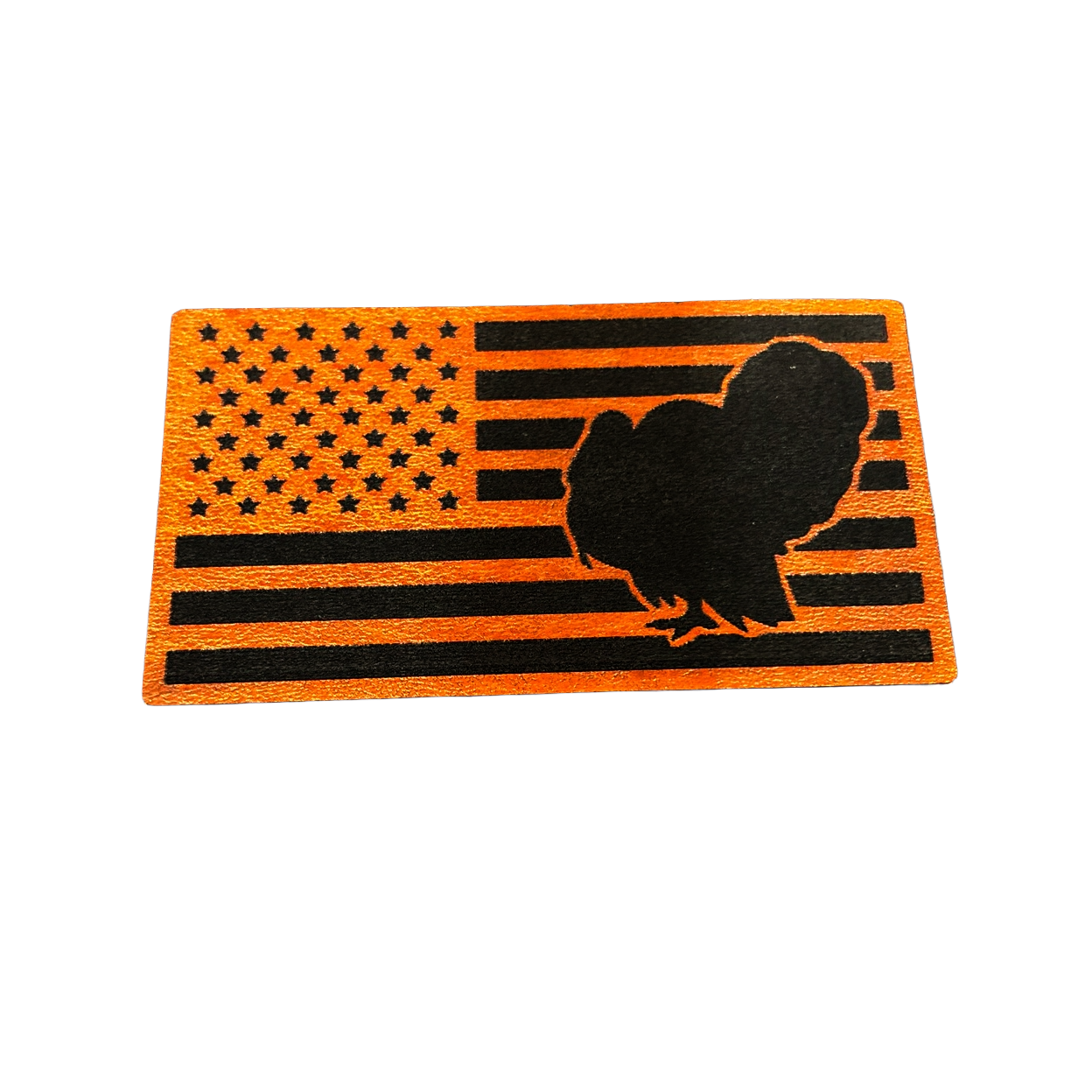 American Flag Turkey Leatherette Patch HillTopHats