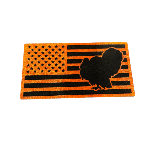 American Flag Turkey Leatherette Patch HillTopHats