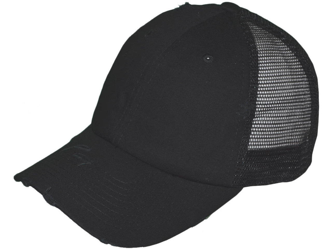 Vintage Trucker Hats - Unstructured Frayed Cotton Low Profile BK Caps (10 Colors Available) - 5212