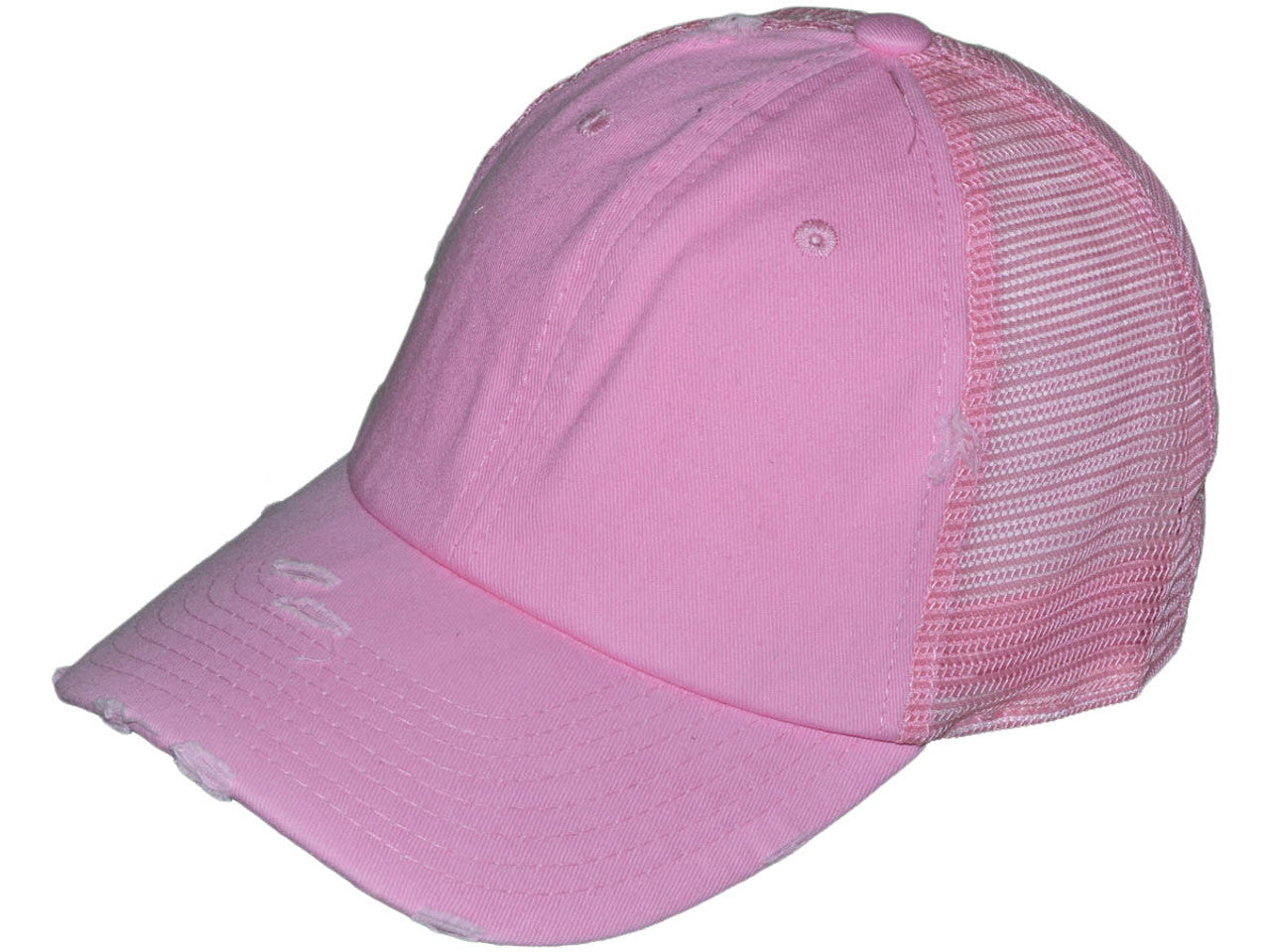 Vintage Trucker Hats - Unstructured Frayed Cotton Low Profile BK Caps (10 Colors Available) - 5212