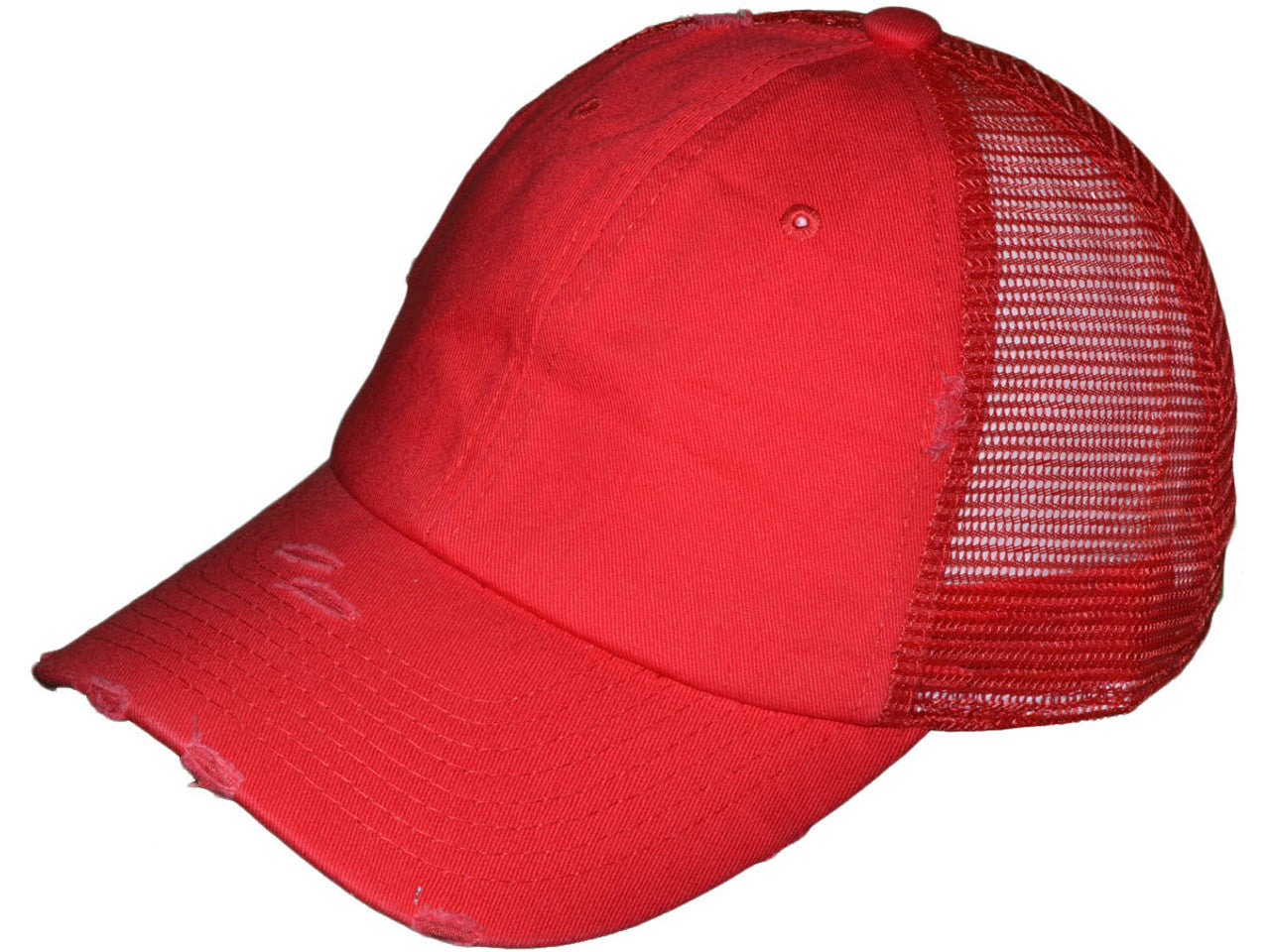 Vintage Trucker Hats - Unstructured Frayed Cotton Low Profile BK Caps (10 Colors Available) - 5212
