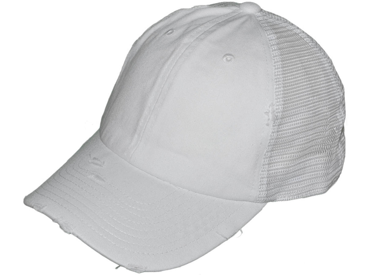 Vintage Trucker Hats - Unstructured Frayed Cotton Low Profile BK Caps (10 Colors Available) - 5212