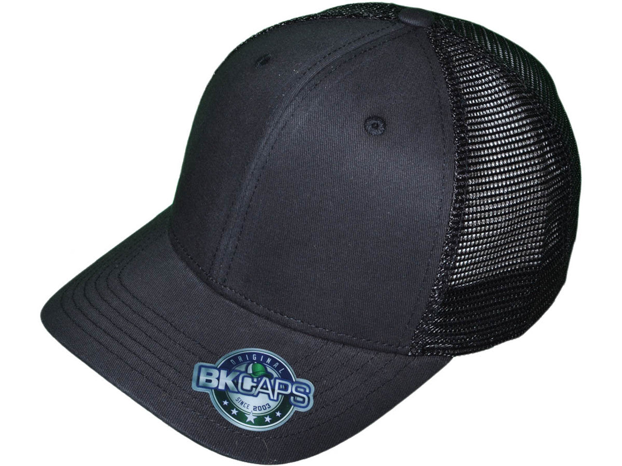 Solid Color Structured Slightly Curved Bill Trucker Hat