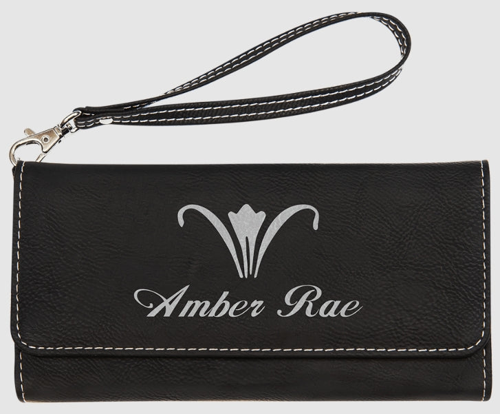 Women's Leatherette wallet w/ strap