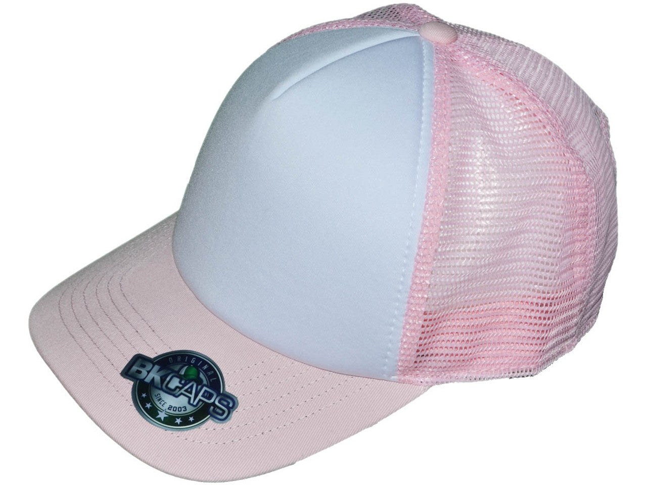 Premium Foam Trucker Hats – 5 Panel Cotton Front Mesh Back with Black Underbill (20 Colors) – Style 5358