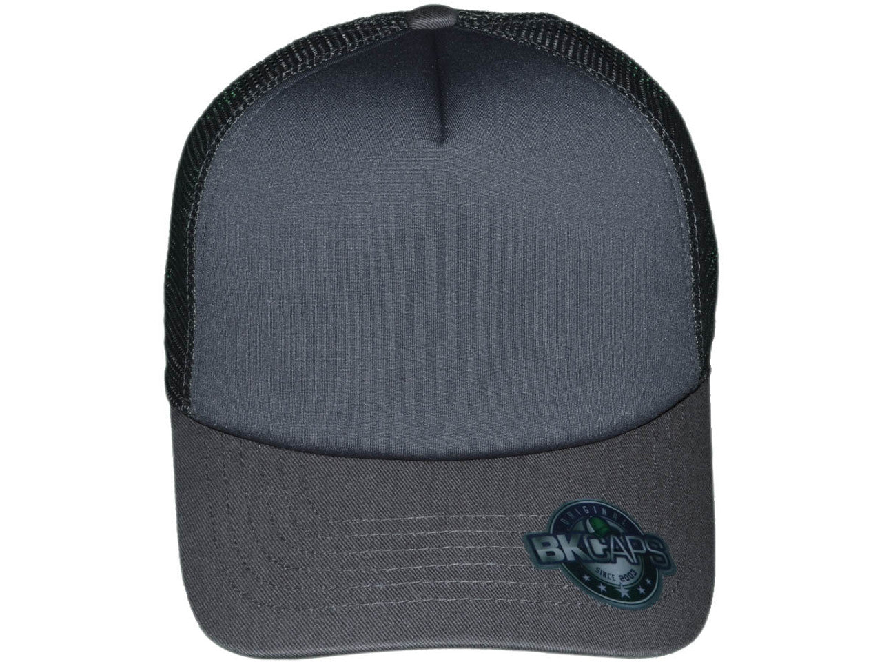 Premium Foam Trucker Hats – 5 Panel Cotton Front Mesh Back with Black Underbill (20 Colors) – Style 5358
