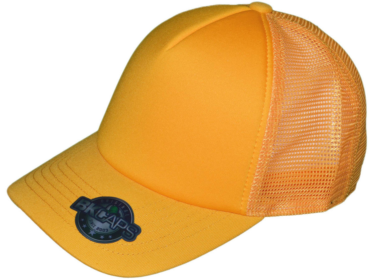 Premium Foam Trucker Hats – 5 Panel Cotton Front Mesh Back with Black Underbill (20 Colors) – Style 5358