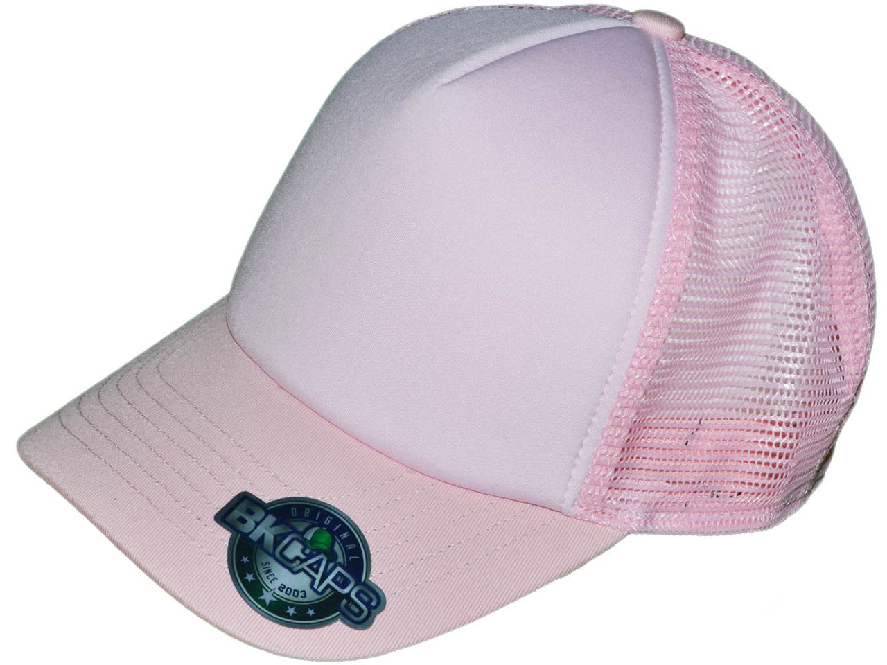 Premium Foam Trucker Hats – 5 Panel Cotton Front Mesh Back with Black Underbill (20 Colors) – Style 5358