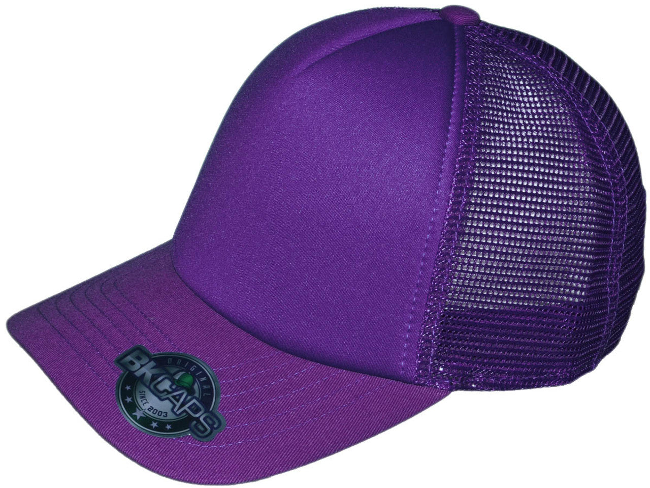 Premium Foam Trucker Hats – 5 Panel Cotton Front Mesh Back with Black Underbill (20 Colors) – Style 5358
