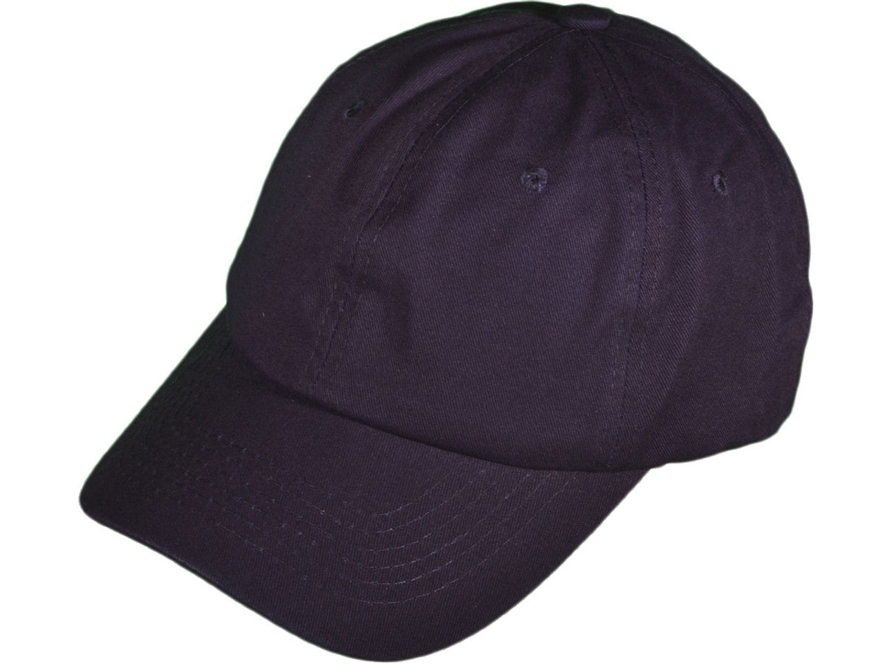Blank Dad Hat Unstructured Cotton Low Profile Baseball Cap Navy Blue HillTopHats
