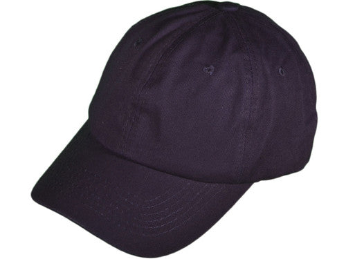 Blank Dad Hat Unstructured Cotton Low Profile Baseball Cap Navy Blue HillTopHats