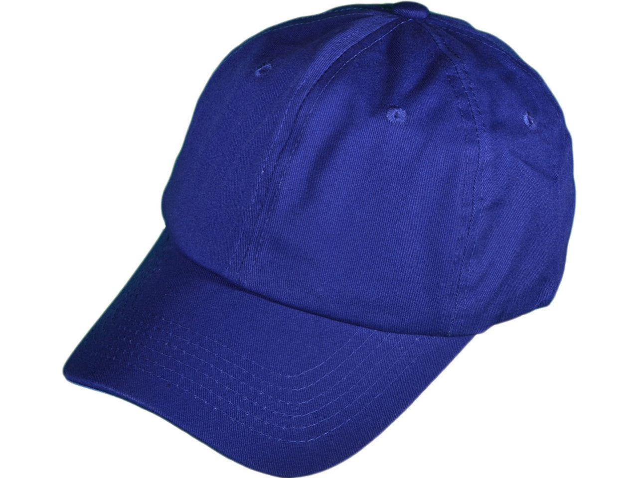 Blank Dad Hat Unstructured Cotton Low Profile Baseball Cap Royal Blue HillTopHats