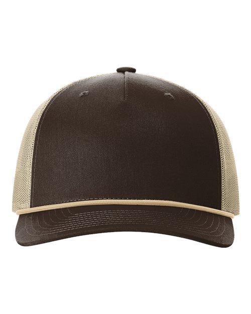 R112FPR Five-Panel Trucker Rope Cap