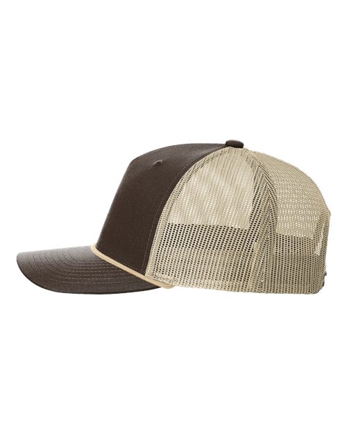 R112FPR Five-Panel Trucker Rope Cap