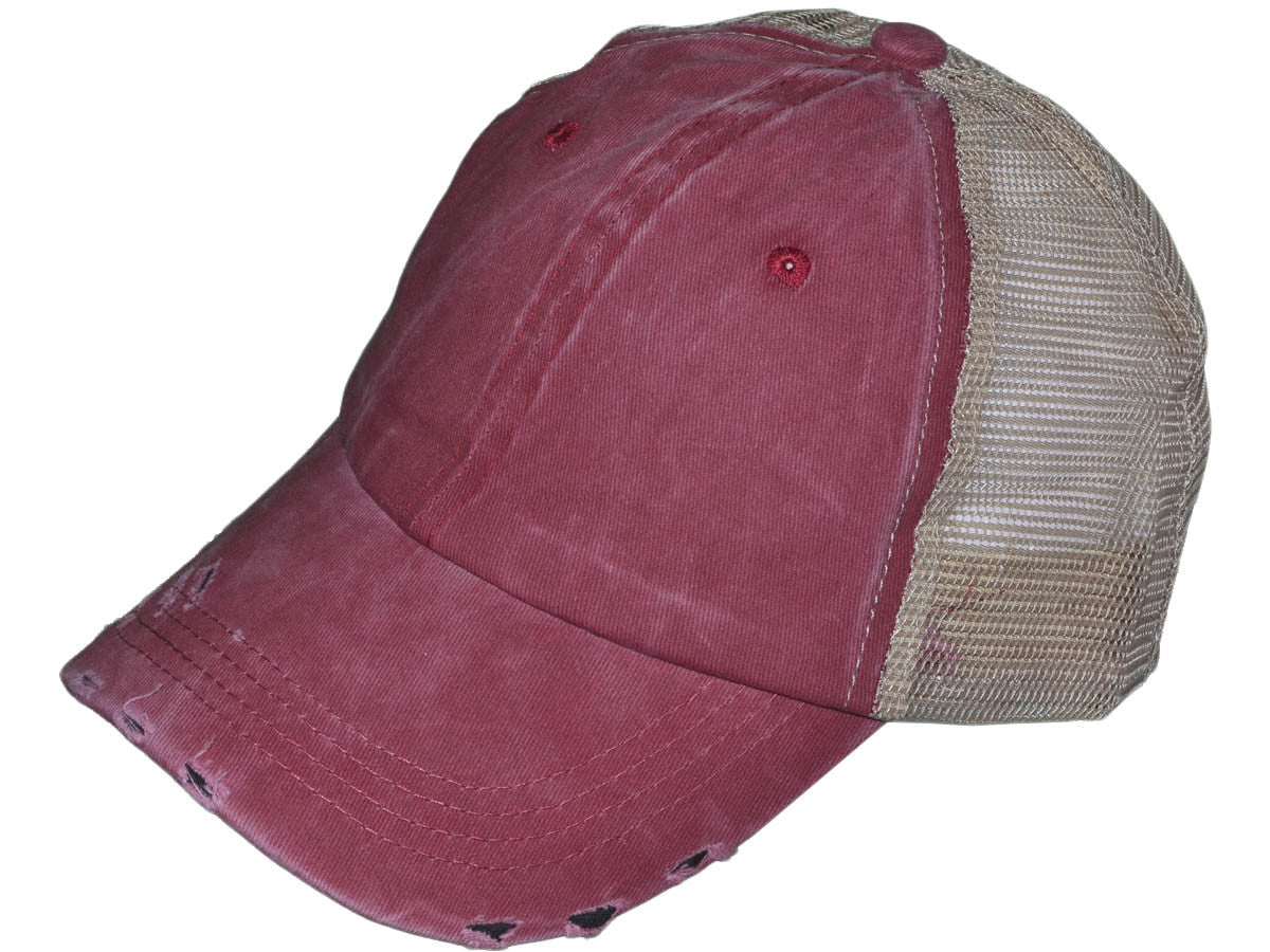 Vintage Unstructured Pigment-Dyed Distressed Brass Buckle Caps