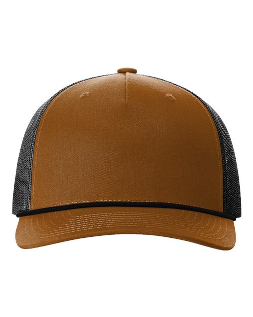 R112FPR Five-Panel Trucker Rope Cap