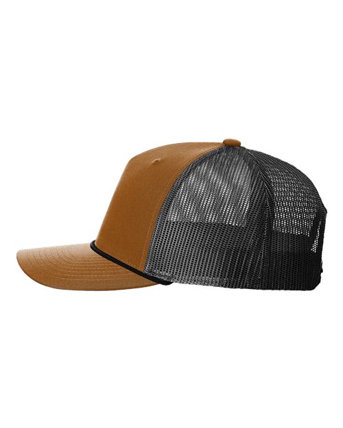 R112FPR Five-Panel Trucker Rope Cap