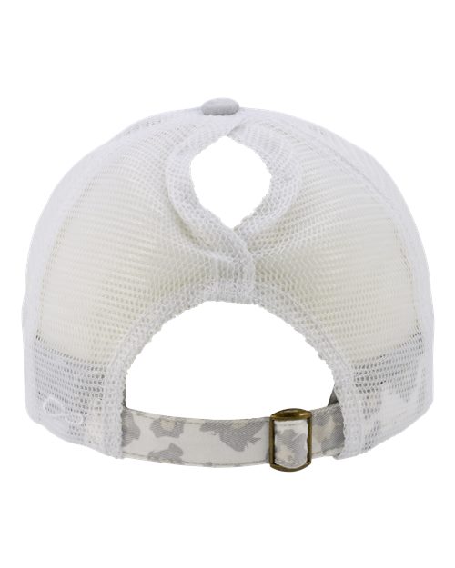 Evolve Women's Printed Bill with Ponytail Mesh Back Cap - JANET