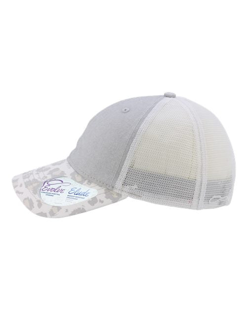 Evolve Women's Printed Bill with Ponytail Mesh Back Cap - JANET