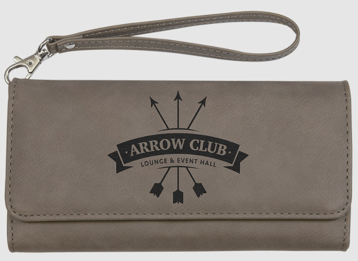 Women's Leatherette wallet w/ strap