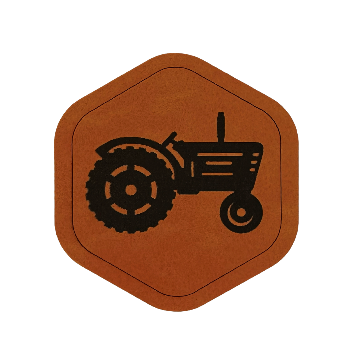 Hexagon Tractor Patch Caramel HillTopHats