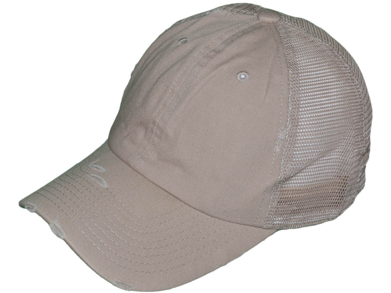 Vintage Trucker Hats - Unstructured Frayed Cotton Low Profile BK Caps (10 Colors Available) - 5212