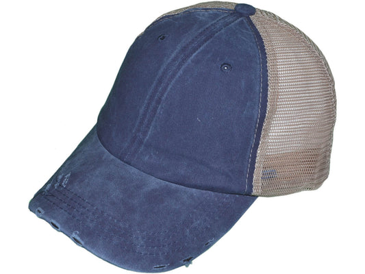 Vintage Unstructured Pigment-Dyed Distressed Brass Buckle Caps