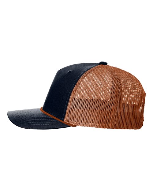 R112FPR Five-Panel Trucker Rope Cap