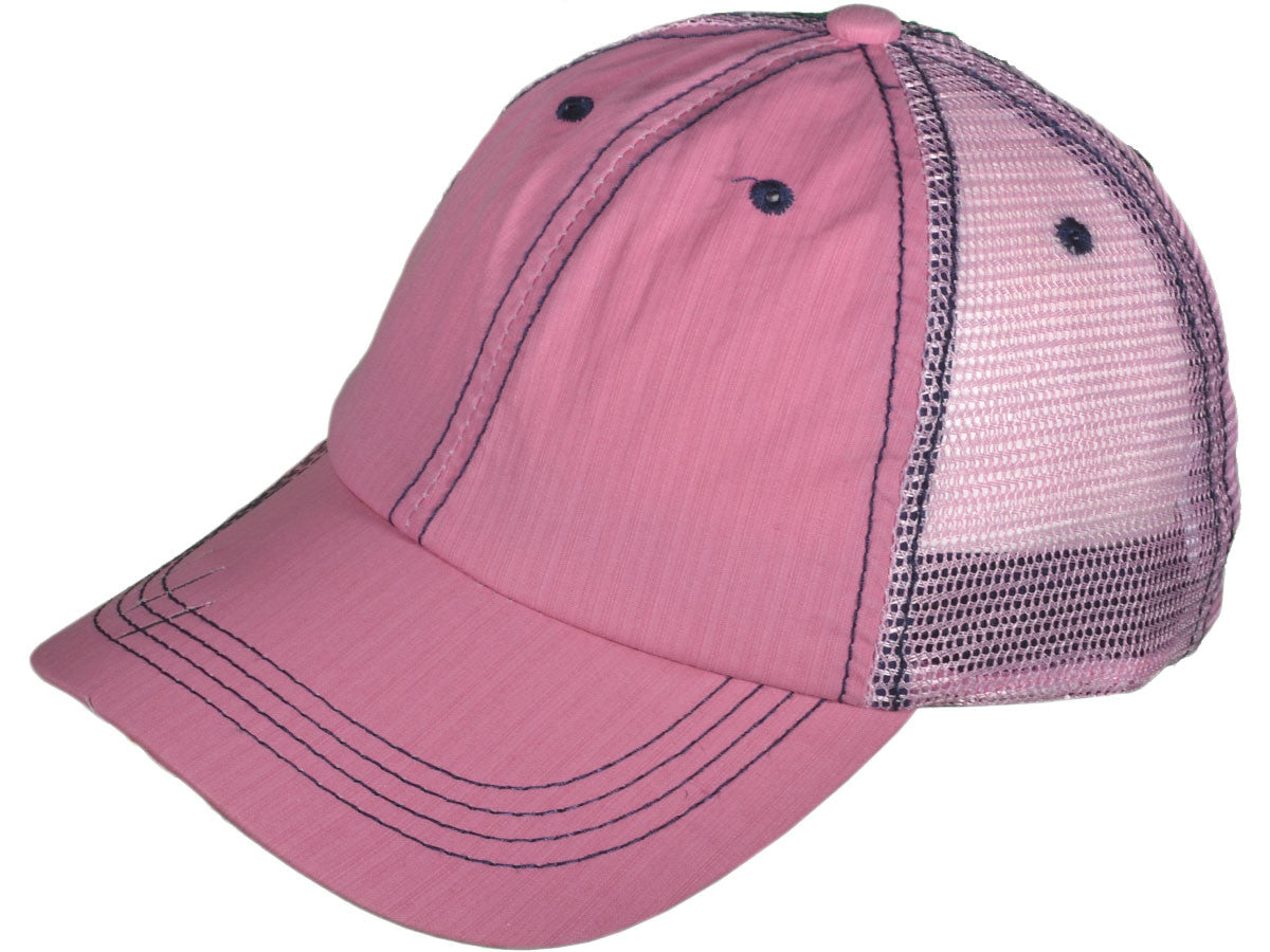 Cotton Unstructured Washed Ripped Frayed Trucker Hat