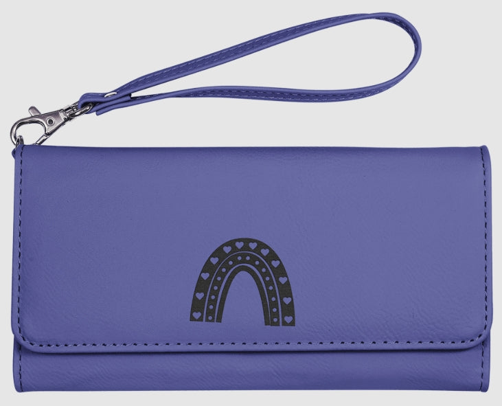 Women's Leatherette wallet w/ strap