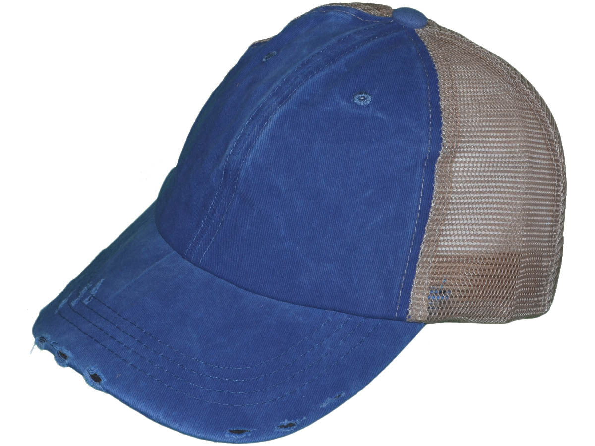 Vintage Unstructured Pigment-Dyed Distressed Brass Buckle Caps
