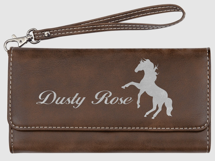 Women's Leatherette wallet w/ strap