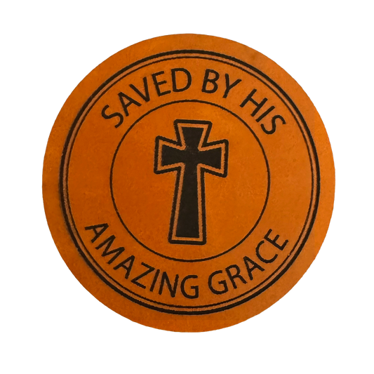 Saved By His Amazing Grace Patch Caramel HillTopHats