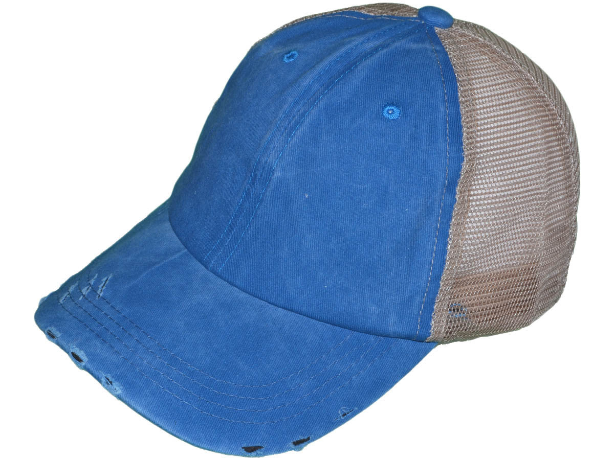 Vintage Unstructured Pigment-Dyed Distressed Brass Buckle Caps