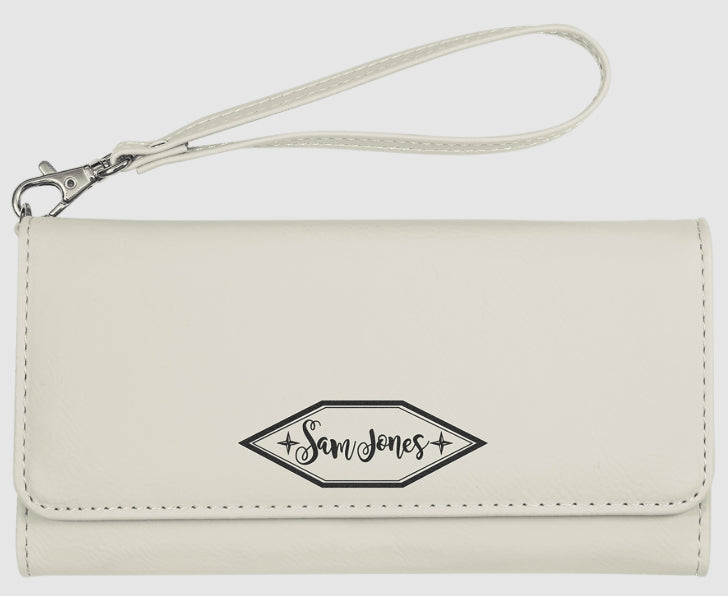 Women's Leatherette wallet w/ strap