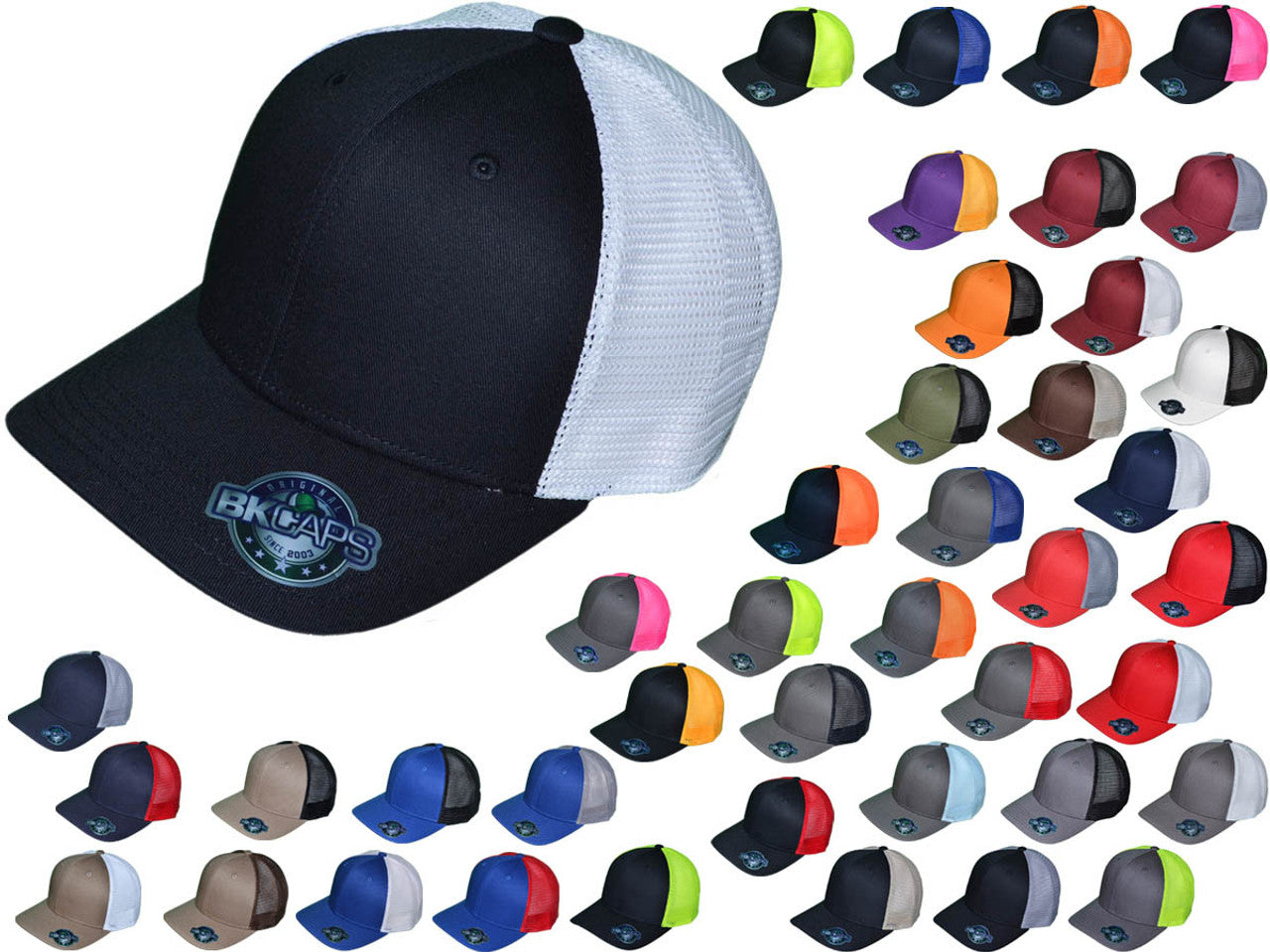 Premium Wholesale Trucker Hats – 6 Panel Structured Snapback with Slight Curve (Richardson 112 Style – 41 Colors) – Style 5323