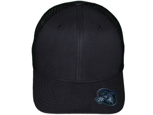 Structured Cotton Front Trucker Hat Mesh Back Snapback Cap