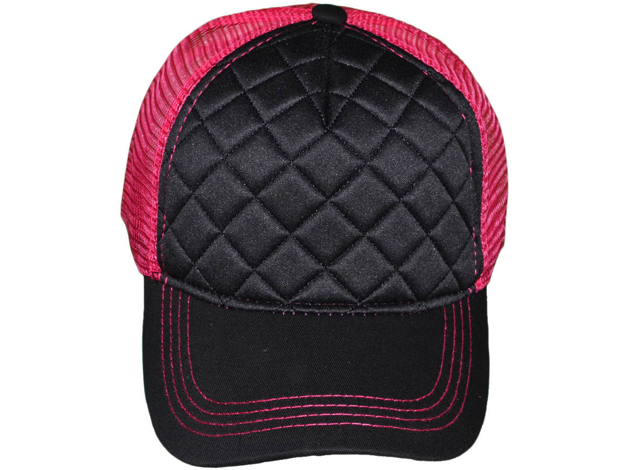 Quilted Foam Trucker Hats - BK Caps Mid Profile Mesh Back (20 Colors) - 4915