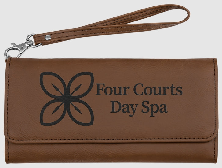 Women's Leatherette wallet w/ strap