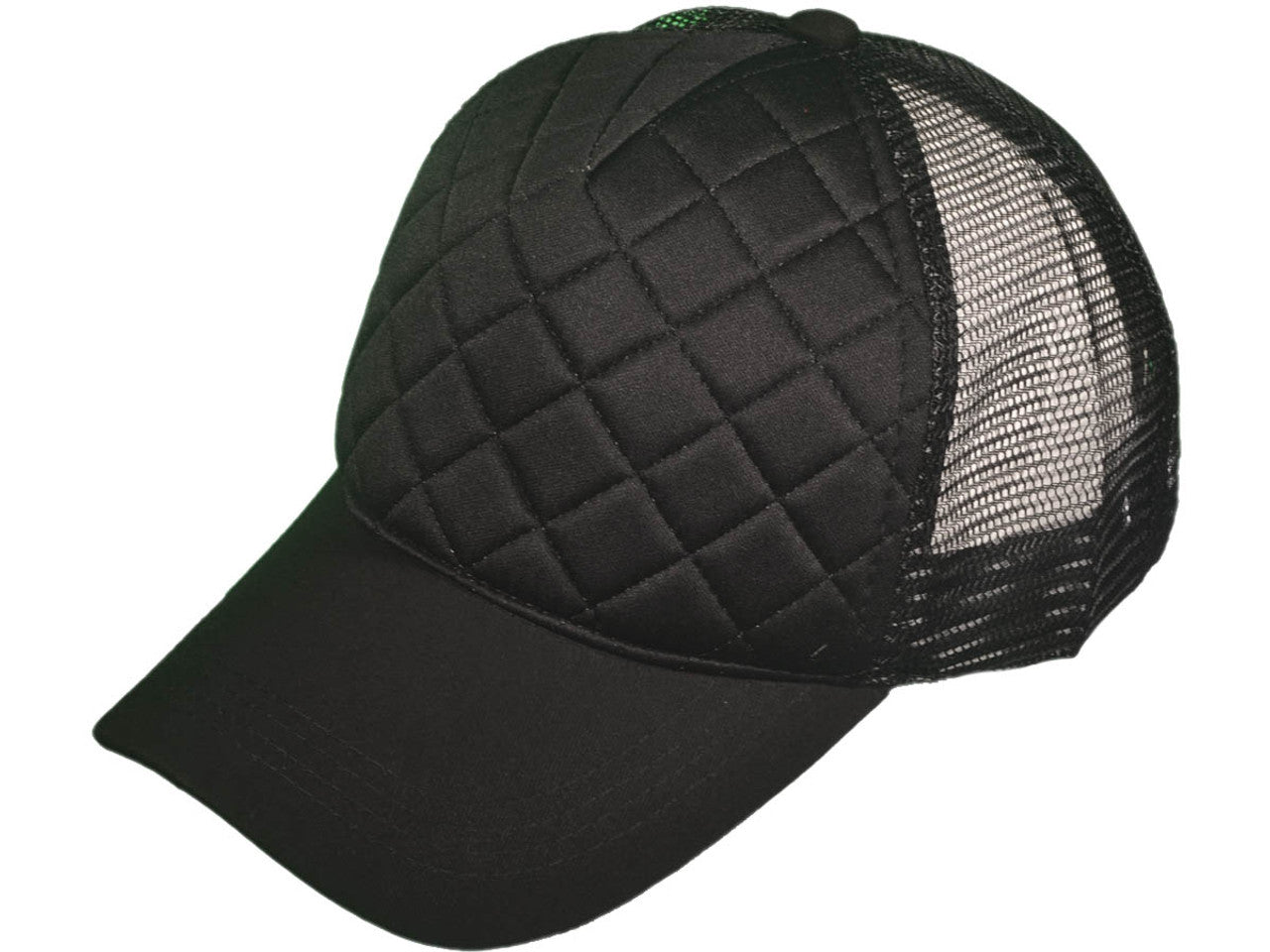 Quilted Foam Trucker Hats - BK Caps Mid Profile Mesh Back (20 Colors) - 4915