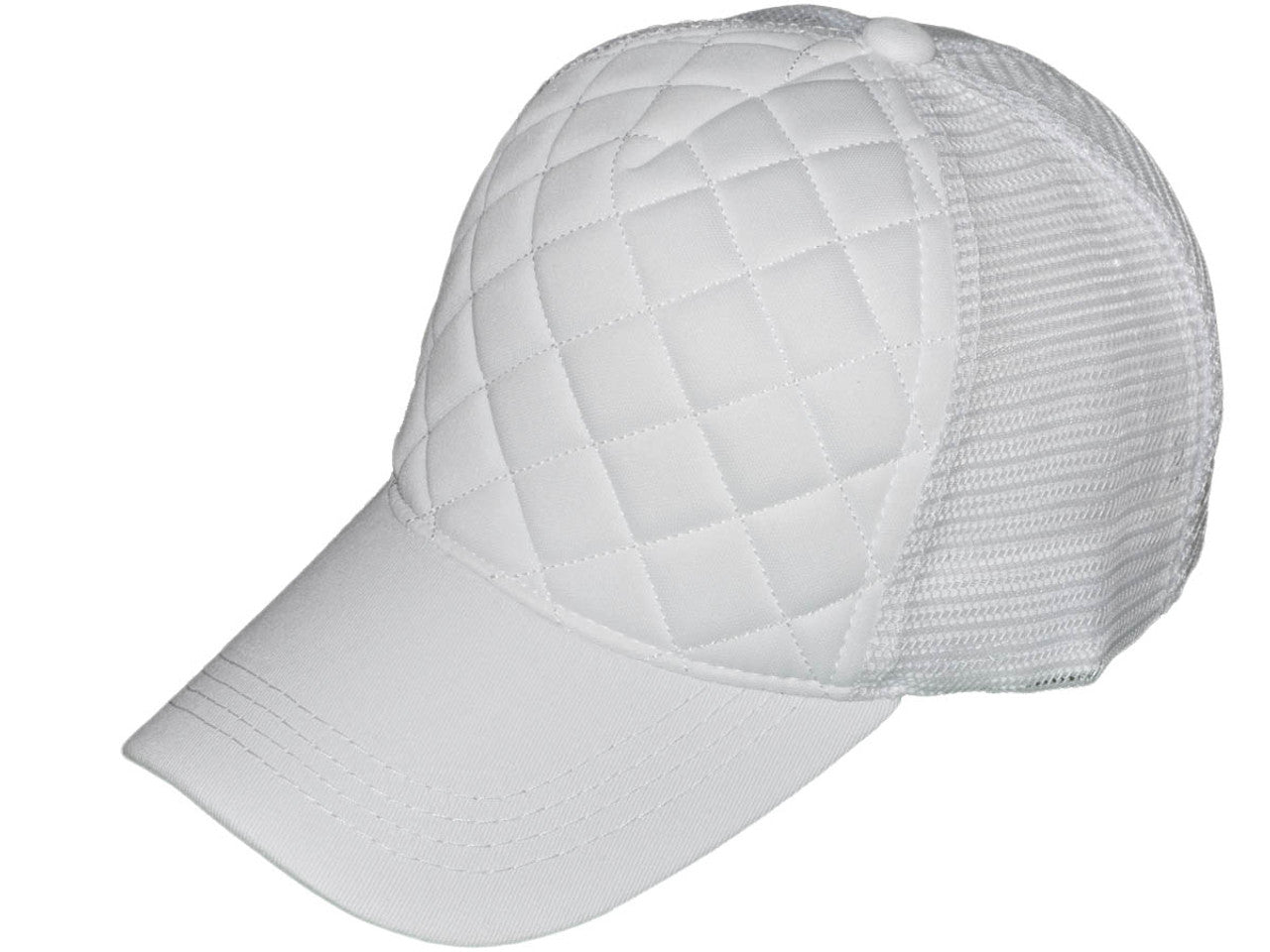 Quilted Foam Trucker Hats - BK Caps Mid Profile Mesh Back (20 Colors) - 4915
